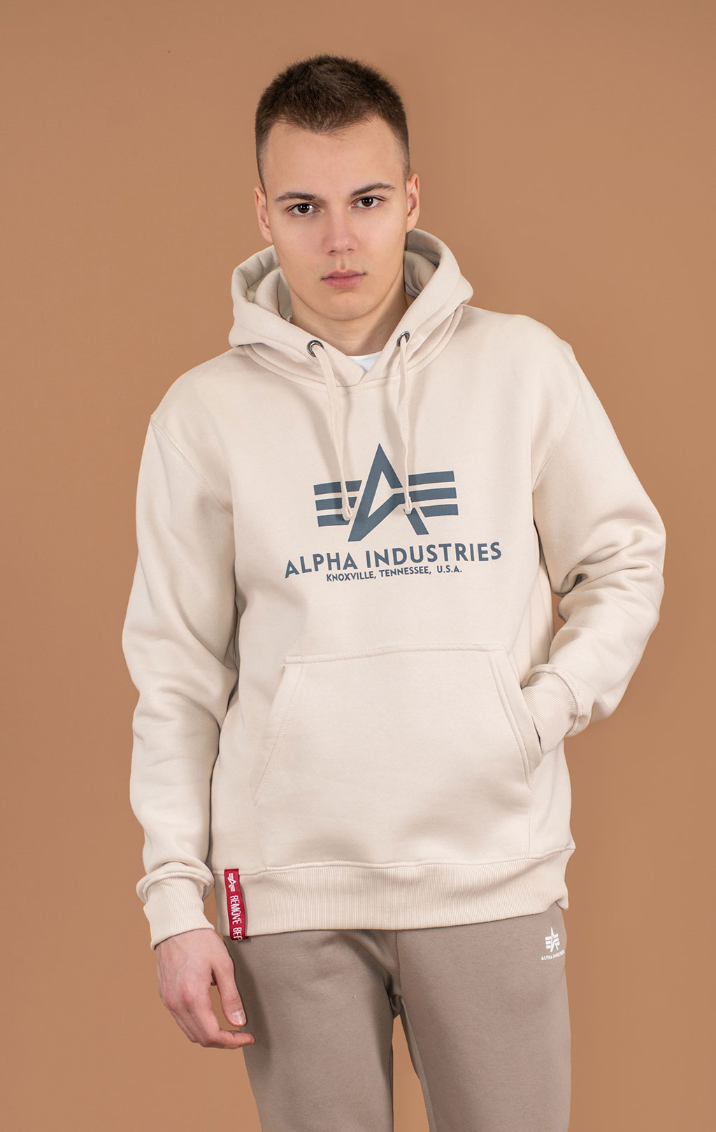 Толстовка ALPHA INDUSTRIES BASIC HOODY jet stream white 