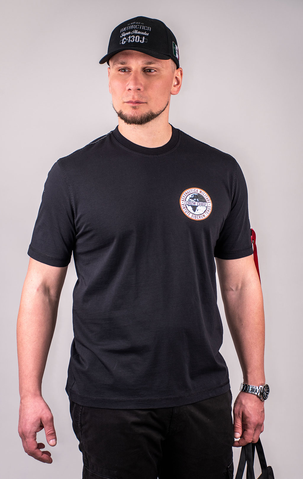 Футболка AERONAUTICA MILITARE SS 24/TR jet black (TS 2209) 