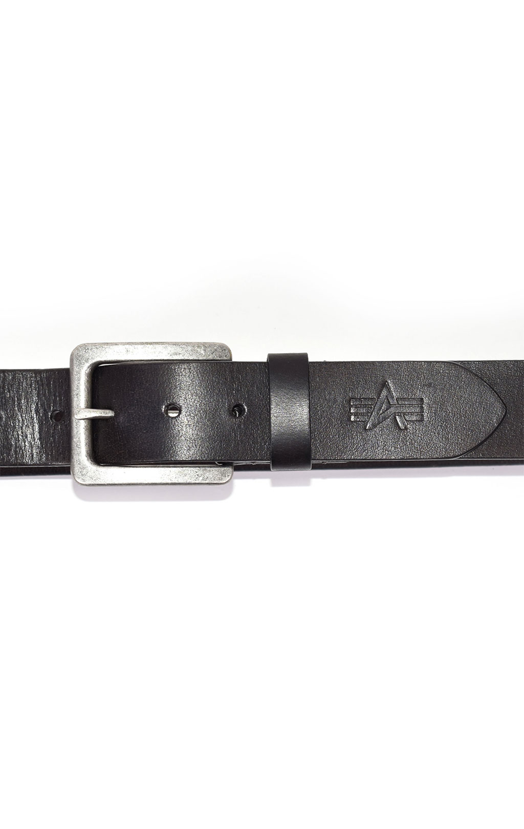 Ремень ALPHA INDUSTRIES 3D BELT кожа black