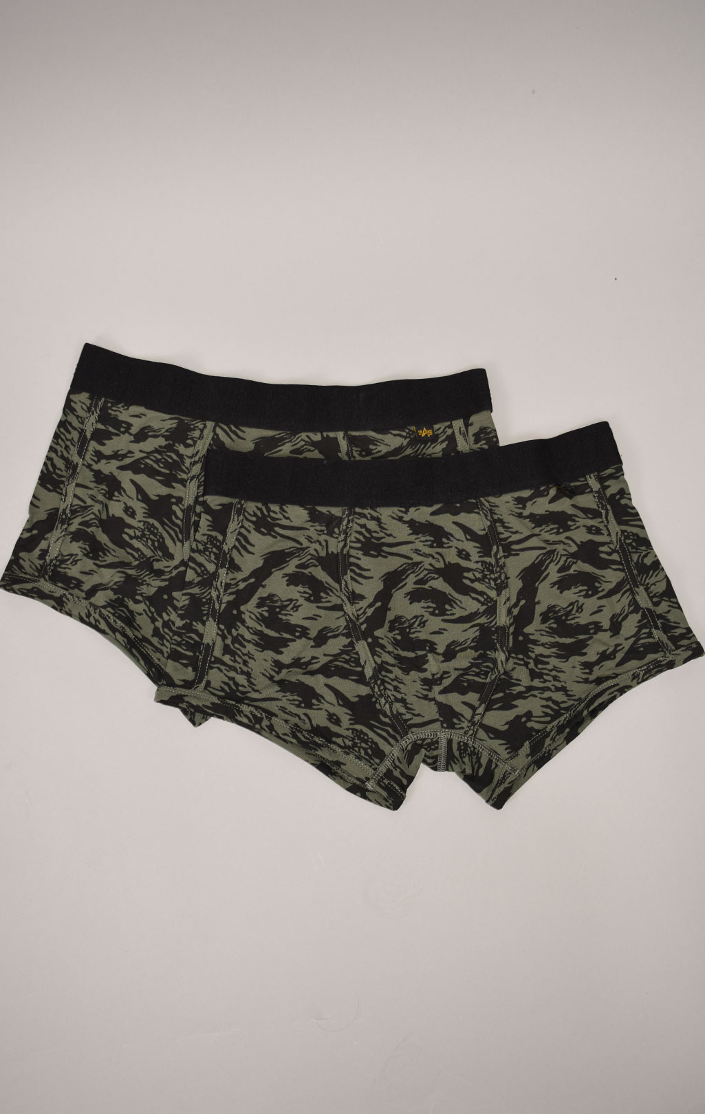 Трусы ALPHA INDUSTRIES GRAPHIC AOP UNDERWEAR (упаковка 2 шт.) dark green/black 