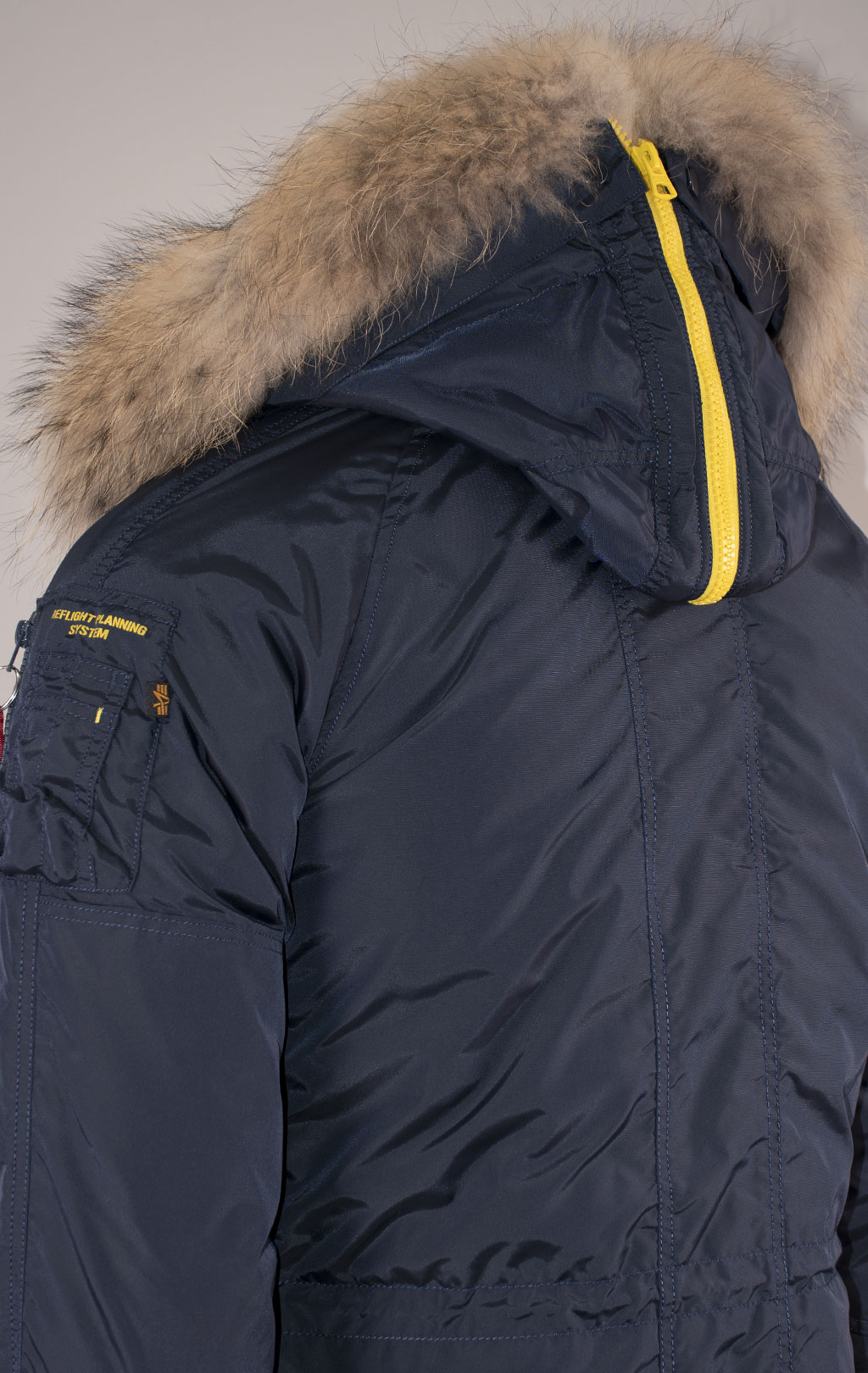 Аляска ALPHA INDUSTRIES PPS N-3B натур. мех rep. blue 