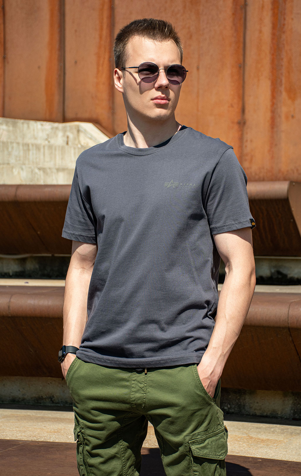 Футболка ALPHA INDUSTRIES AIR FORCE T vintage grey 