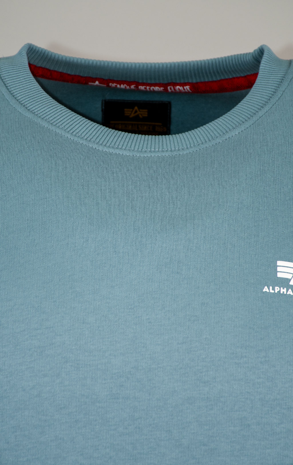 Свитшот ALPHA INDUSTRIES BASIC SWEATER SMALL LOGO greyblue 