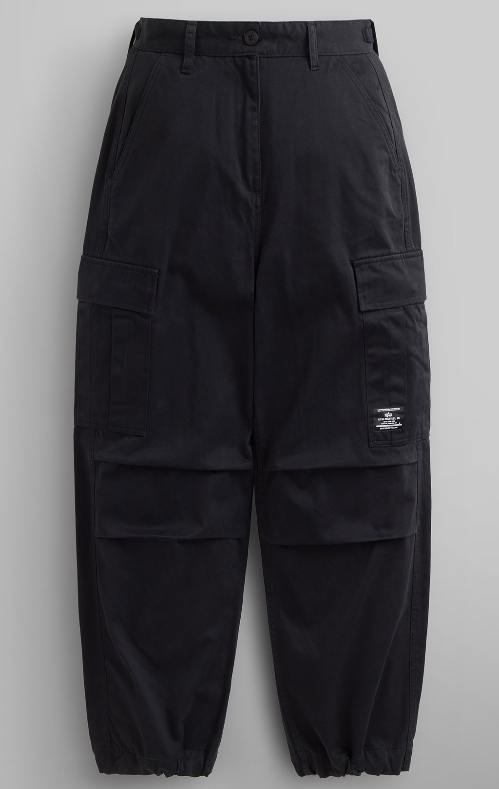 Женские брюки-карго парашюты ALPHA INDUSTRIES M-65 PANT плотные SS 24 m black 