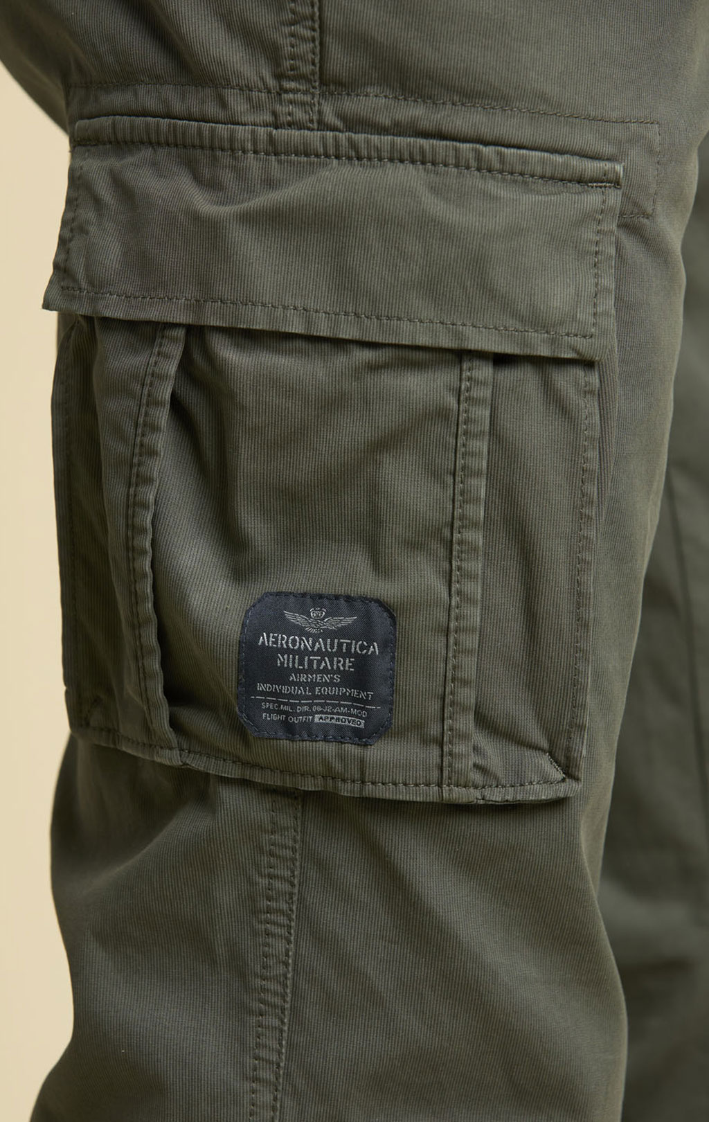 Брюки-карго AERONAUTICA MILITARE плотные FW 25/26/AL beluga grey (PA 1329) 