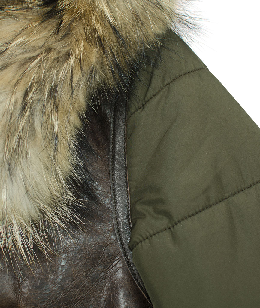 Куртка AERONAUTICA MILITARE кожа/нейлон cuoio (AZ 5541) 
