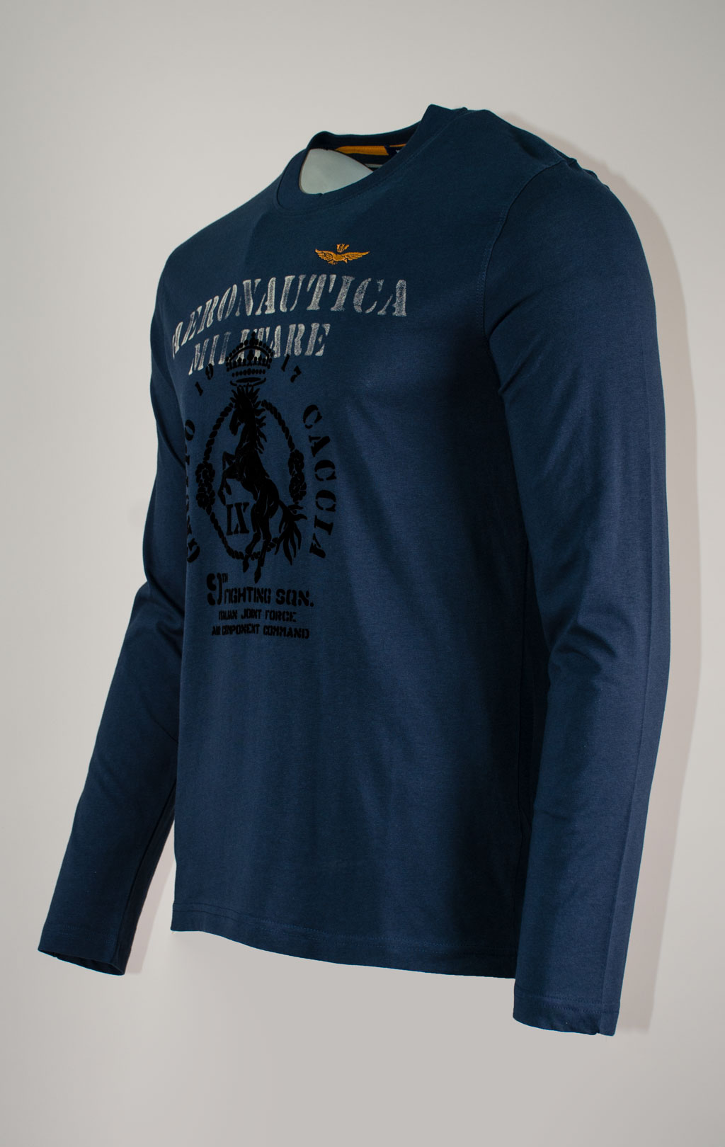 Лонгслив AERONAUTICA MILITARE FW 25/26/BD blue navy (TS 2471) 
