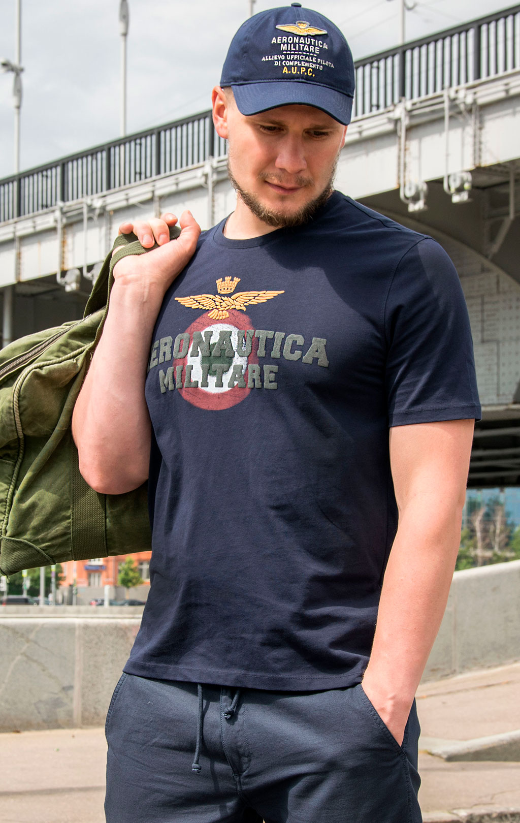 Футболка AERONAUTICA MILITARE SS 19/PT blue navy (TS 1617) 