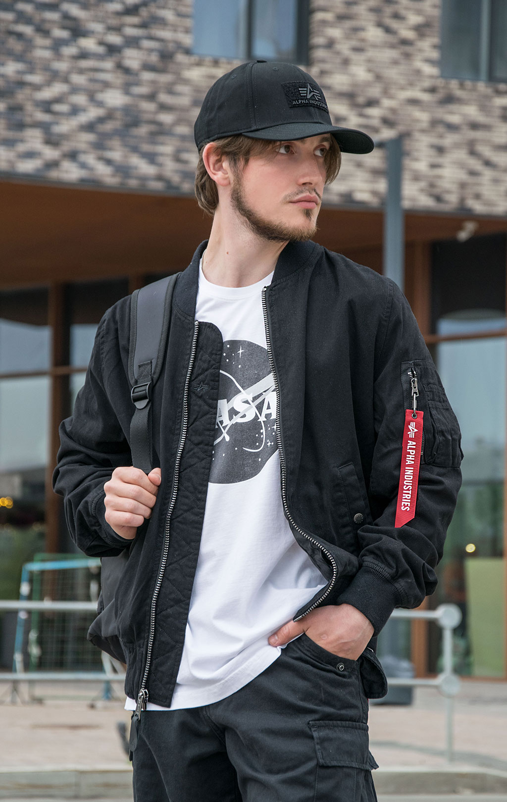 Ветровка-бомбер лётная ALPHA INDUSTRIES CTN FLIGHT JACKET L-2B SS 22 m black 