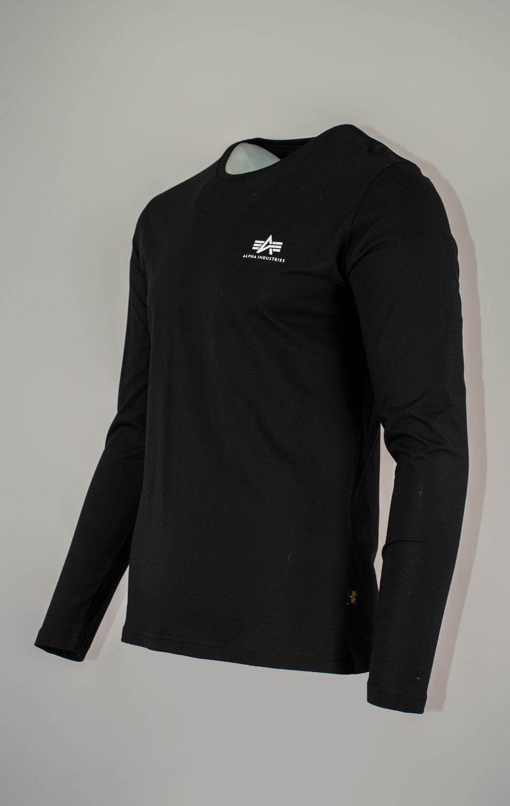 Лонгслив ALPHA INDUSTRIES BASIC LS SMALL LOGO black 