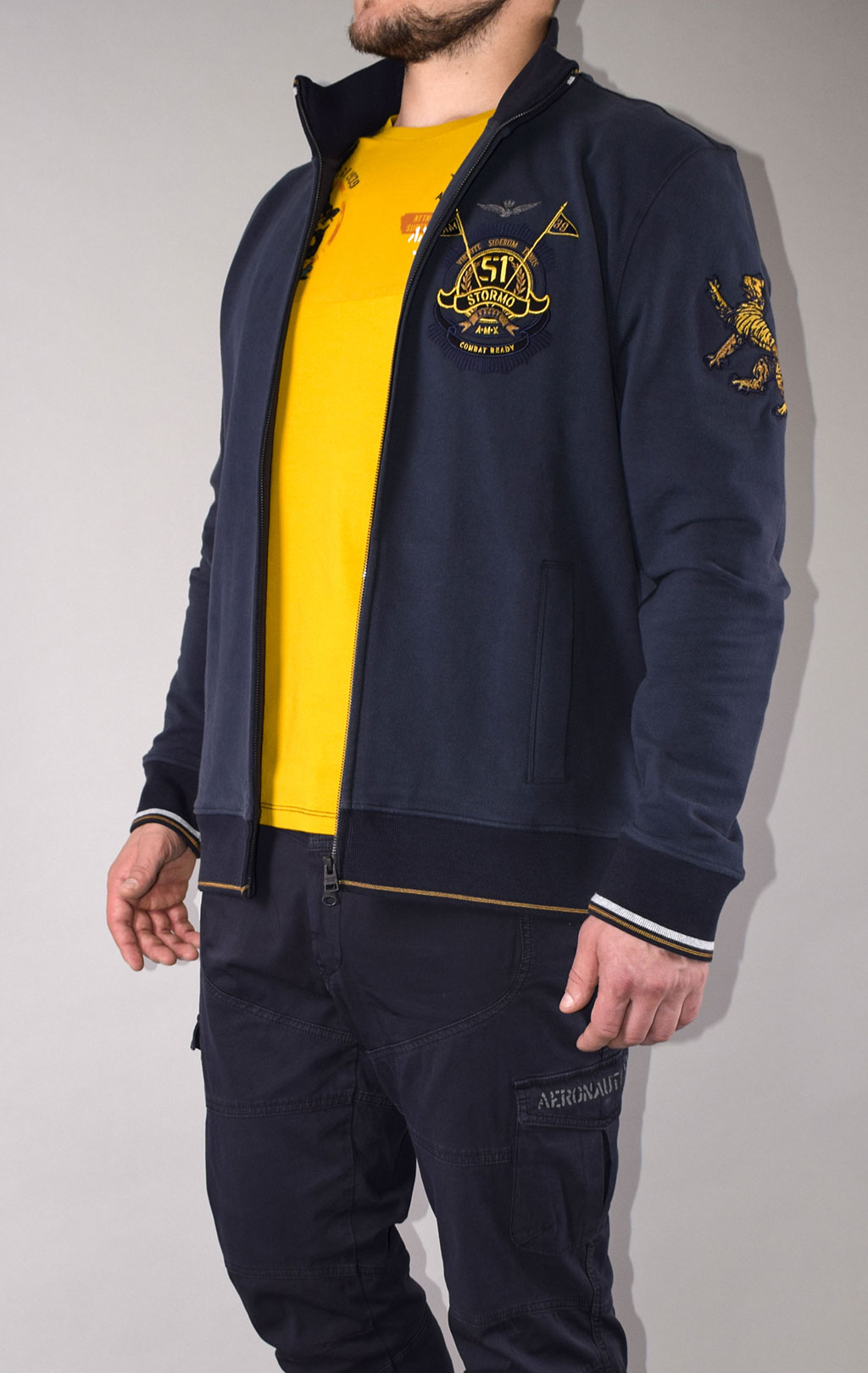 Толстовка AERONAUTICA MILITARE FW 20/21/TR blue navy (FE 1525) 