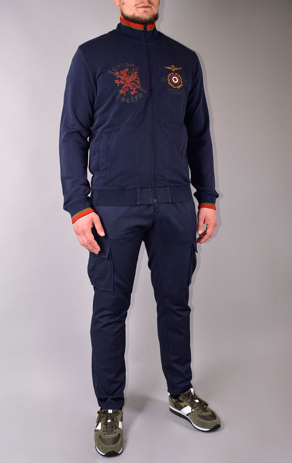 Олимпийка AERONAUTICA MILITARE SS 20/IN blue navy (FE 1488) 