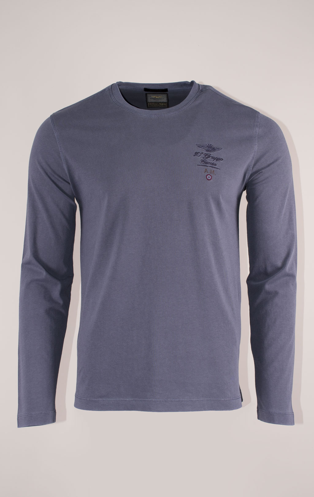 Лонгслив AERONAUTICA MILITARE FW 24/25/TR dark blue washed (TS 2313) 
