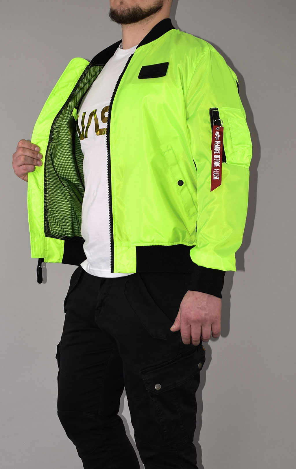 Бомбер ALPHA INDUSTRIES NEON MA-1 neon green 