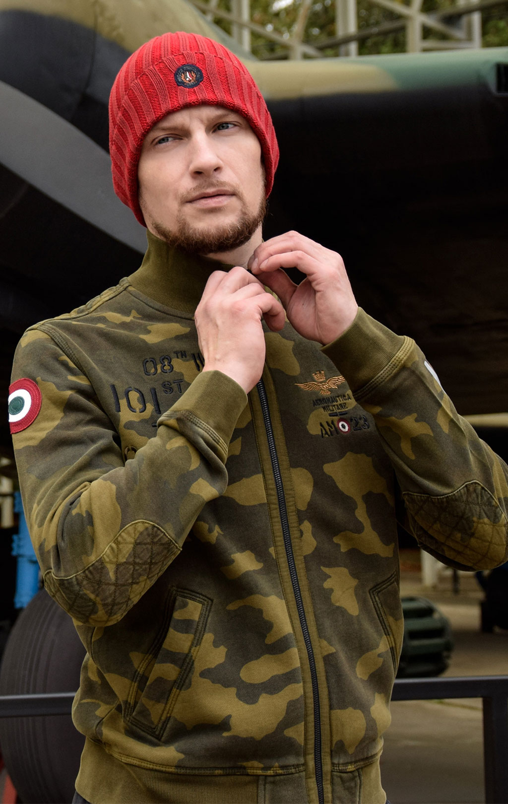 Толстовка AERONAUTICA MILITARE FW 19/20 camouflage verde (FE 1461) 