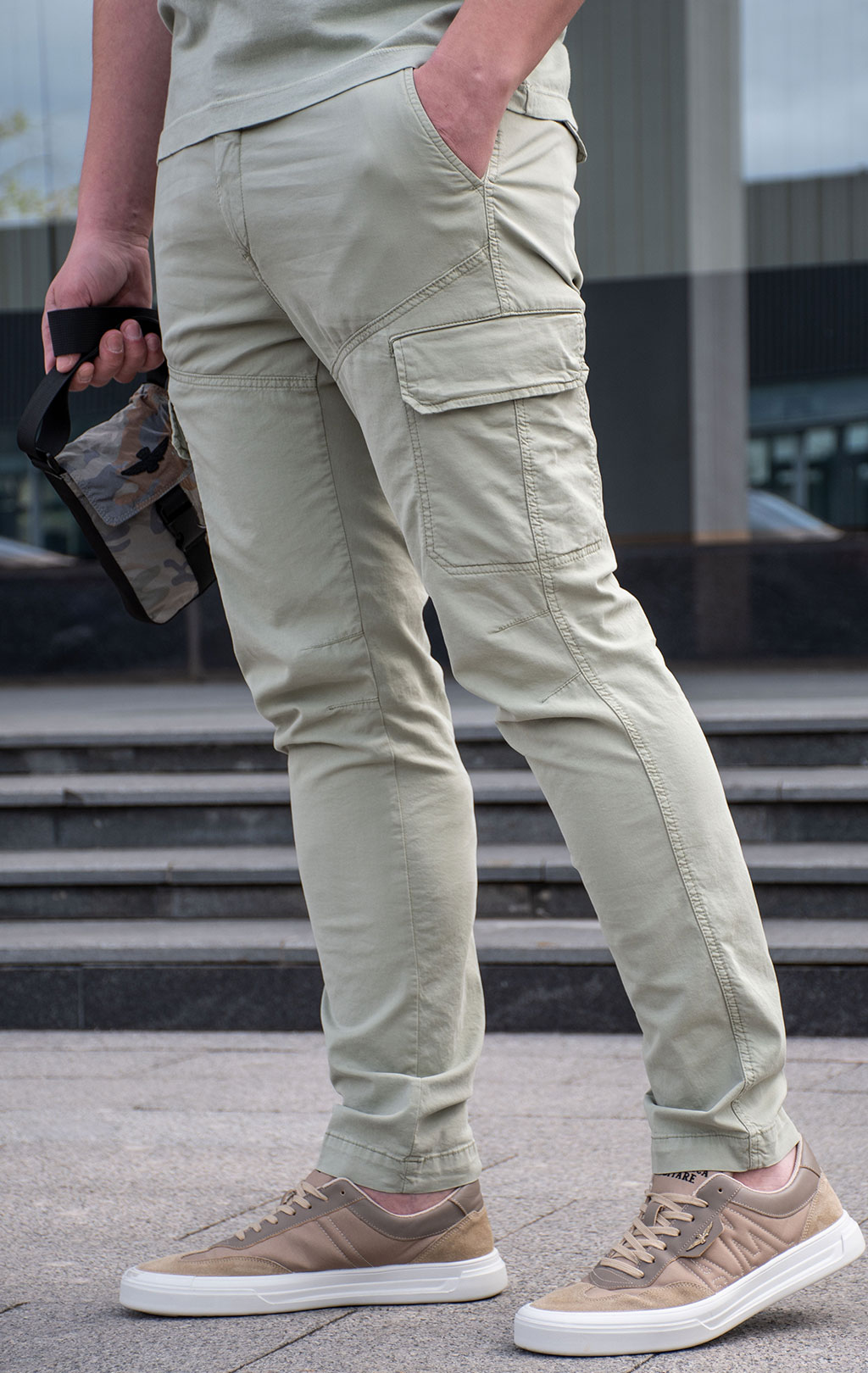 Брюки-карго AERONAUTICA MILITARE SS 24/AL sage green (PA 1602) 