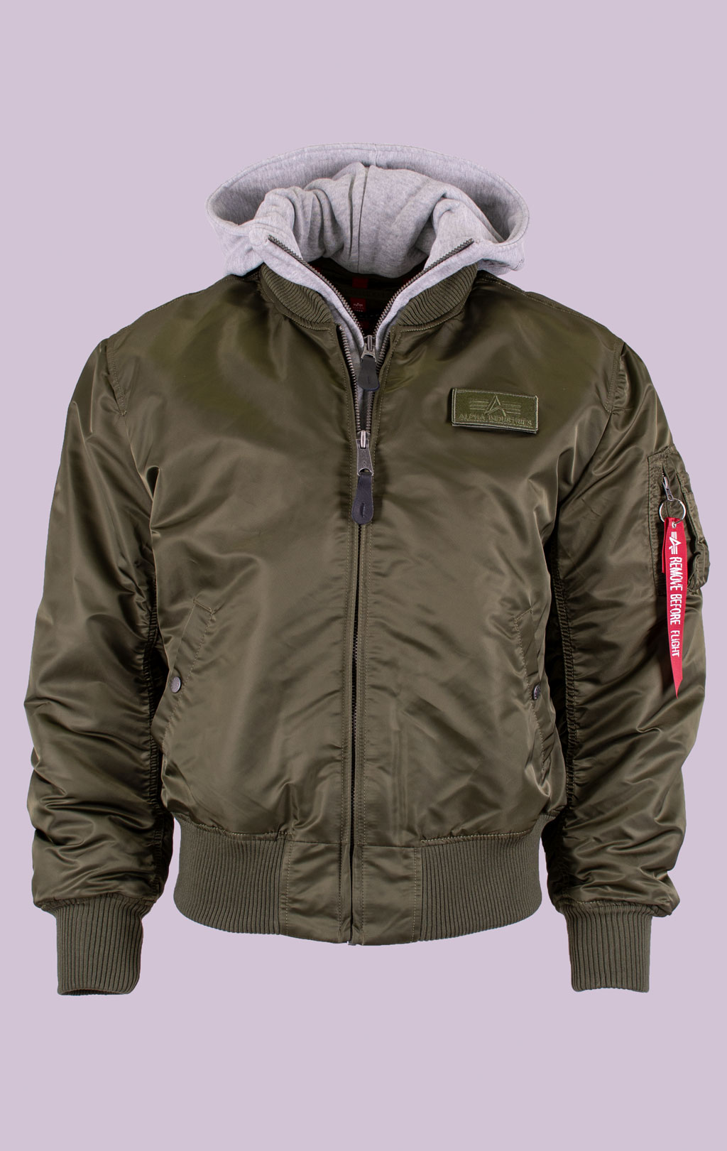 Куртка-бомбер лётная ALPHA INDUSTRIES MA-1 D-Tec big size sage green 