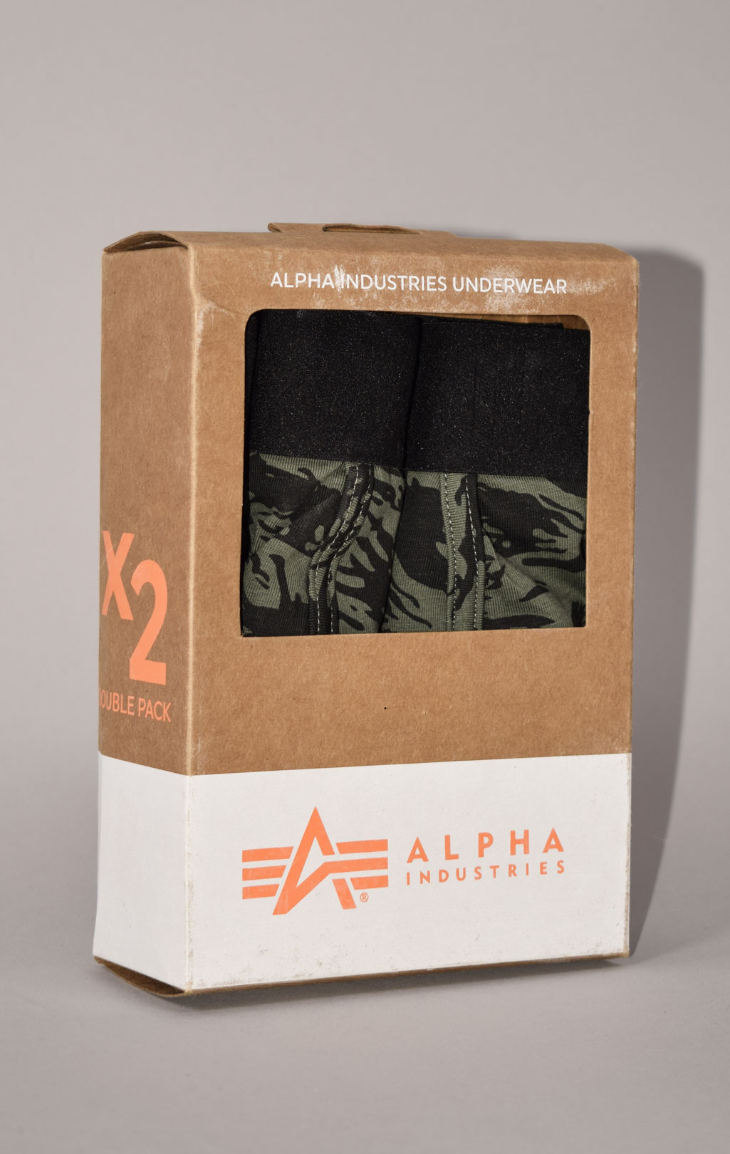 Трусы ALPHA INDUSTRIES GRAPHIC AOP UNDERWEAR (упаковка 2 шт.) dark green/black 