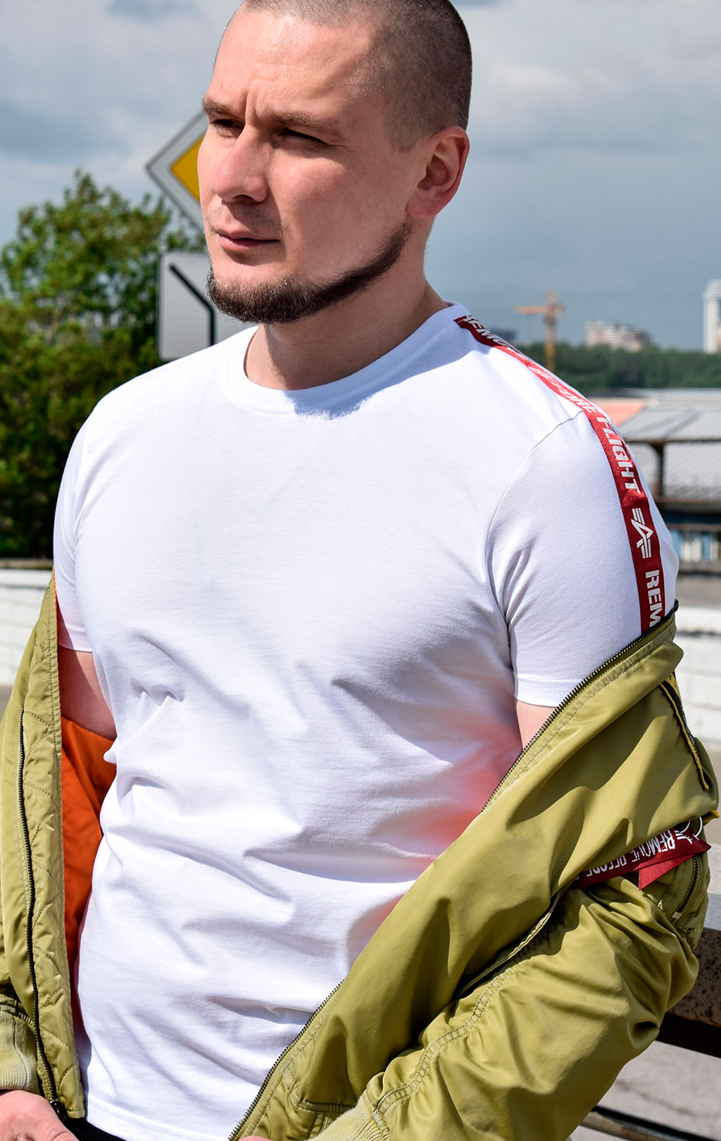 Футболка ALPHA INDUSTRIES RBF TAPE T white 