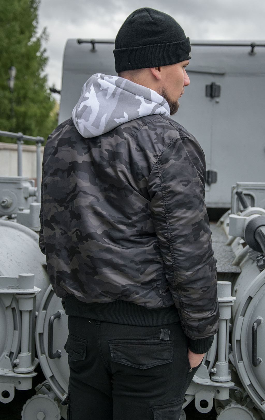 Бомбер ALPHA INDUSTRIES VF 59 MA-1 black camo 