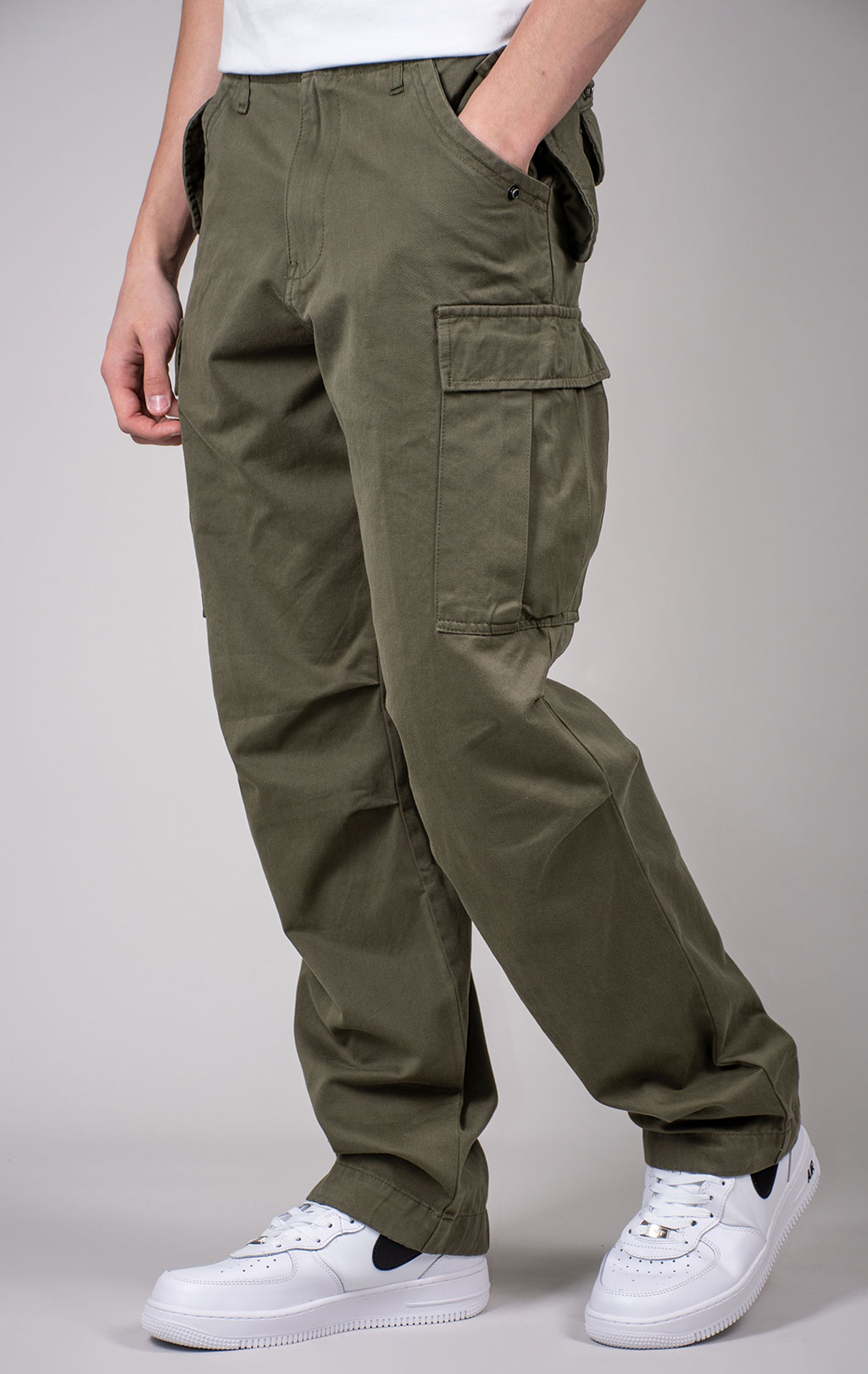 Брюки-карго парашюты ALPHA INDUSTRIES M-65 PANT плотные FW 24/25 OG-107 green 