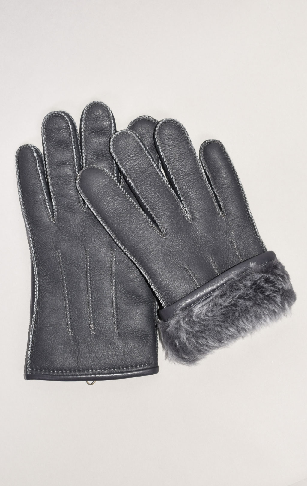 Перчатки PARAJUMPERS SHEARLING GLOVES овчина FW 21/22 grey 