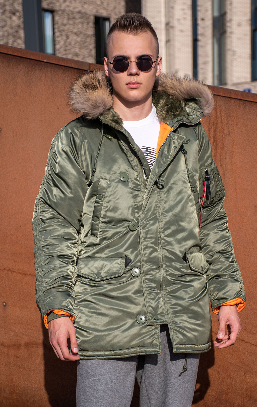 Аляска ALPHA INDUSTRIES SLIM FIT N-3B FW 24/25 sage 