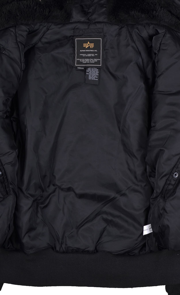 Аляска короткая ALPHA INDUSTRIES CLASSIC N-2B black 