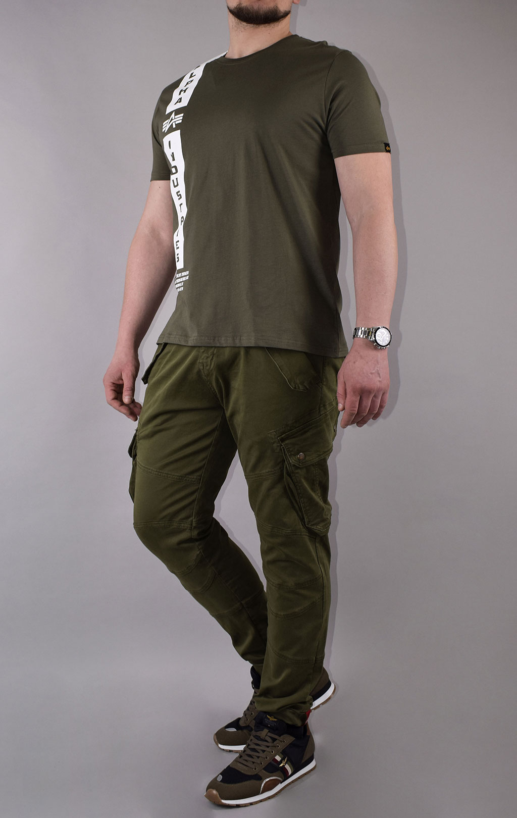 Футболка ALPHA INDUSTRIES DEFENCE dark olive 