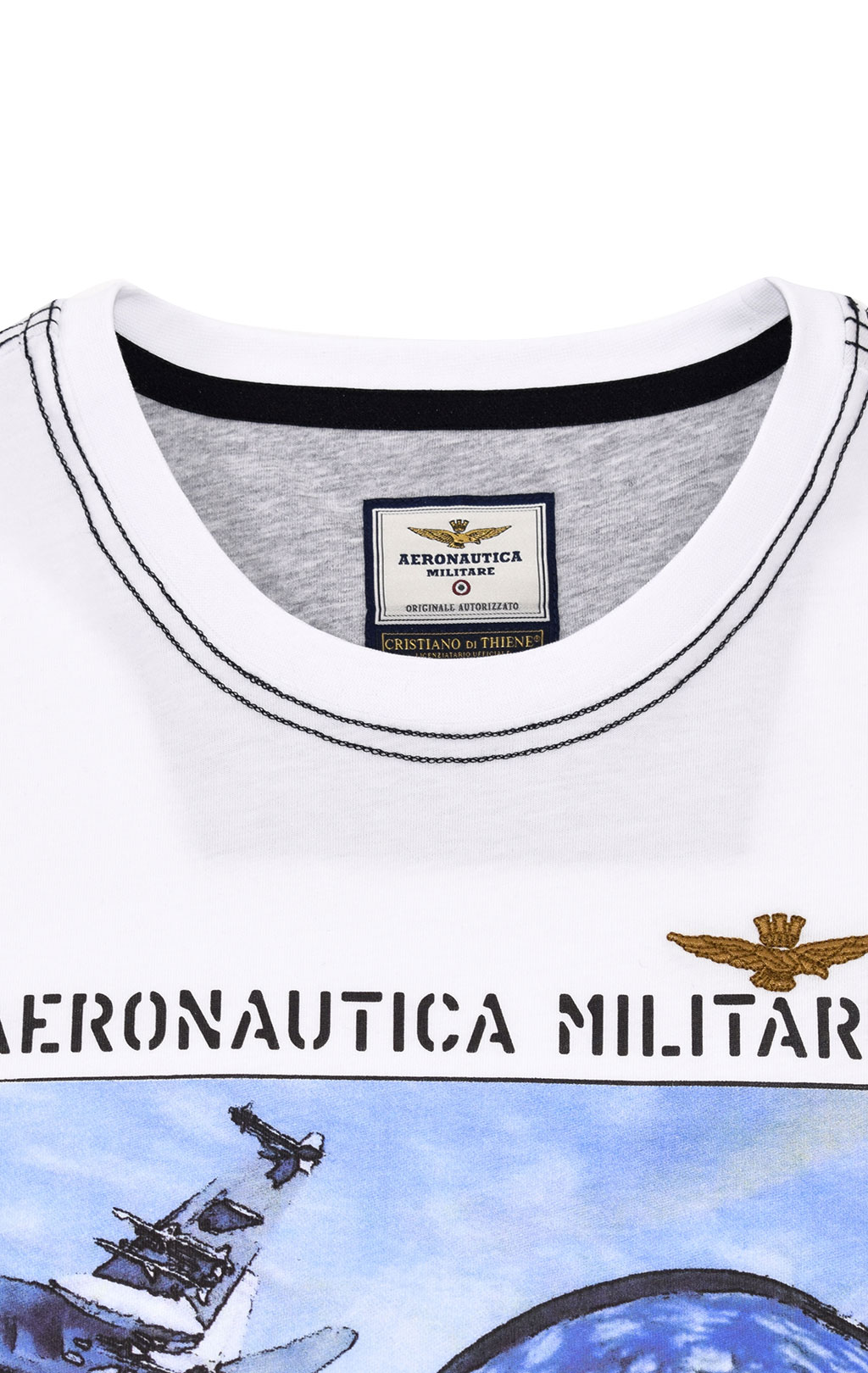 Футболка AERONAUTICA MILITARE SS 21/TR off white (TS 1852) 