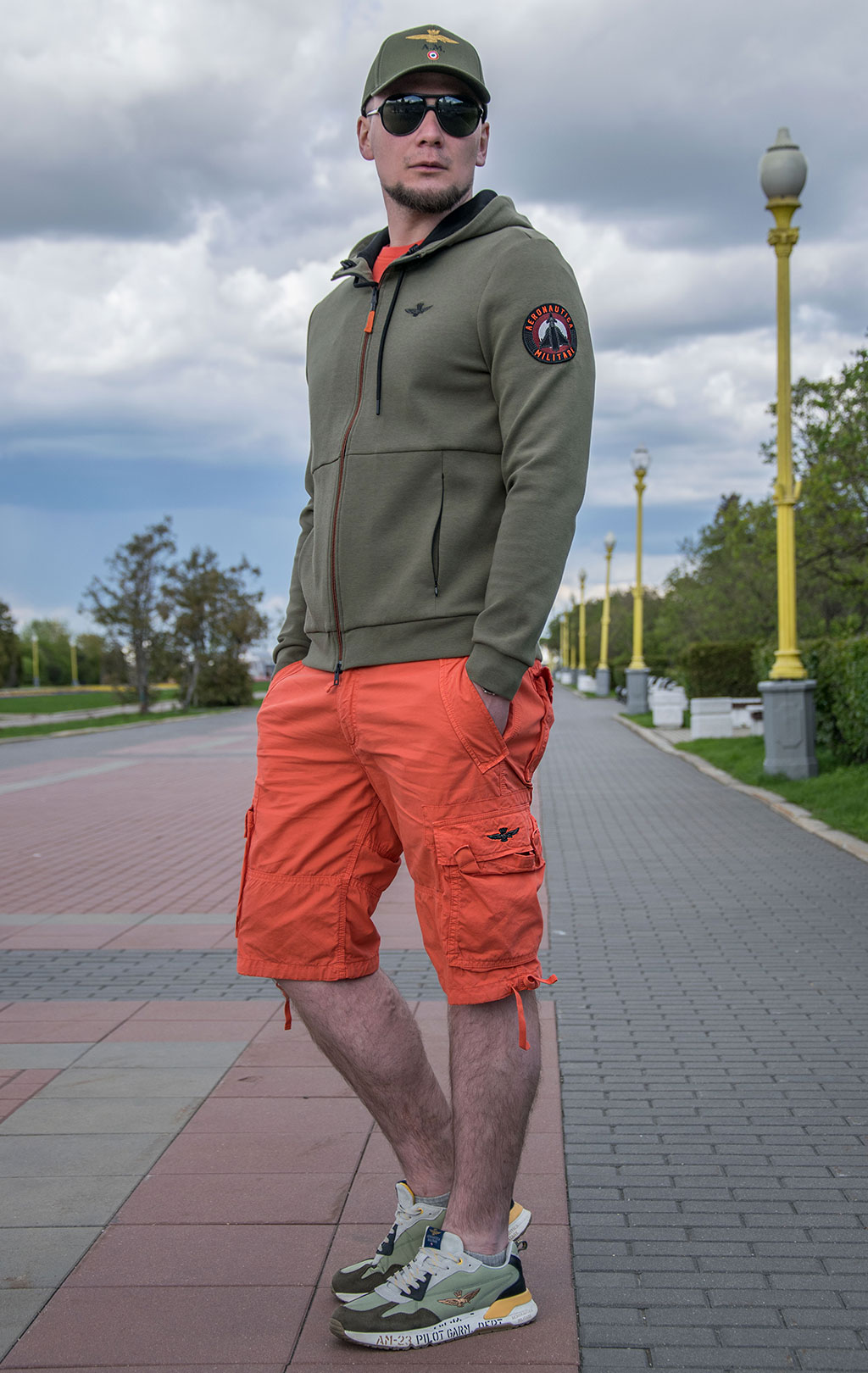 Шорты AERONAUTICA MILITARE SS 22/AL arancione (BE 003) 