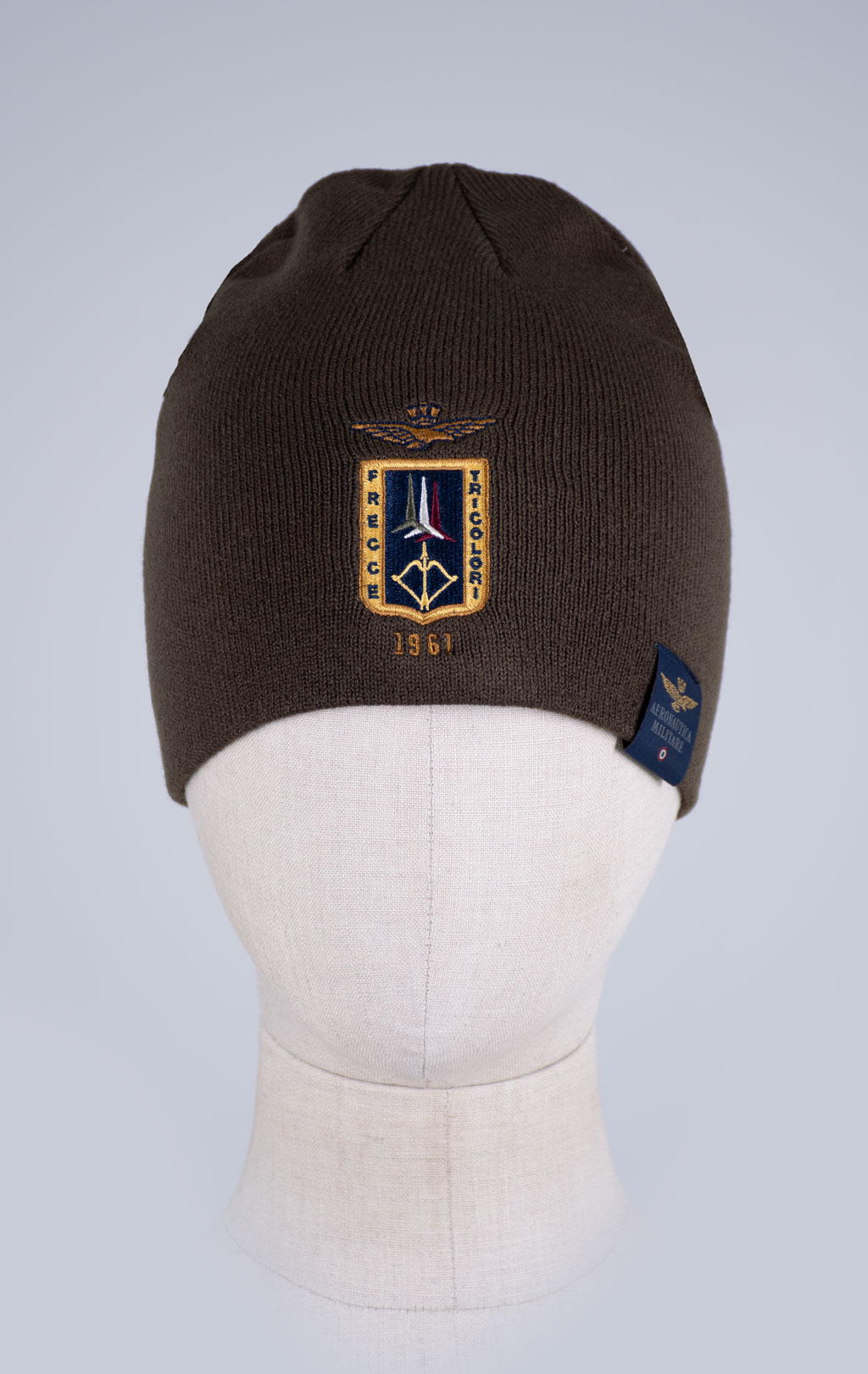 Шапка вязаная AERONAUTICA MILITARE FW 26/27/CN chestnut brown (CU 0092) 