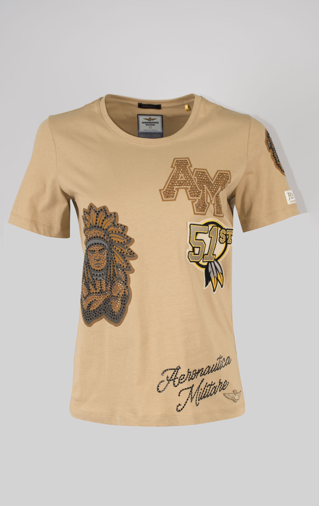 Женская футболка AERONAUTICA MILITARE SS 25 m/IT safari (TS 2397) 