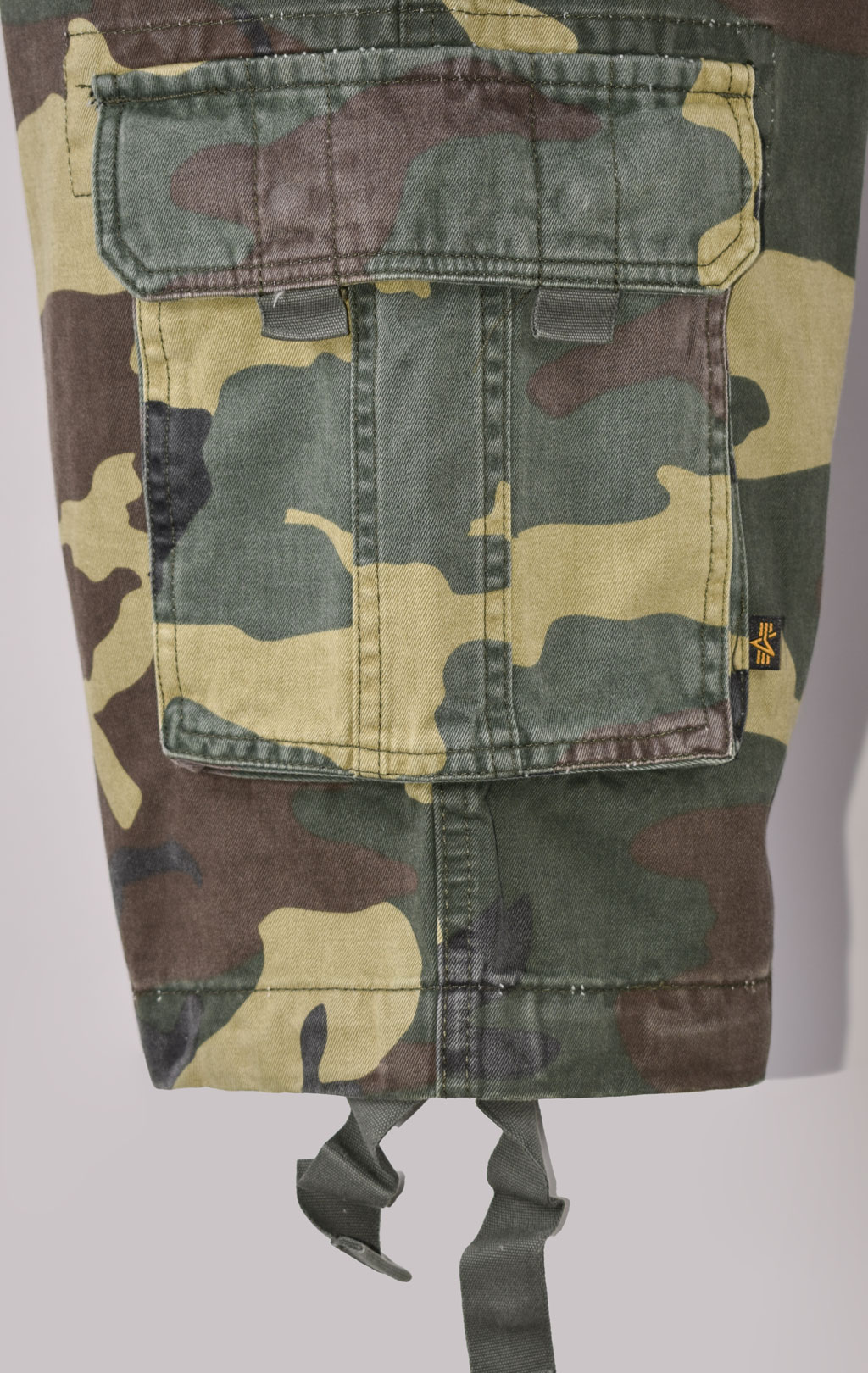 Шорты ALPHA INDUSTRIES JET US SS 23 camo woodland 