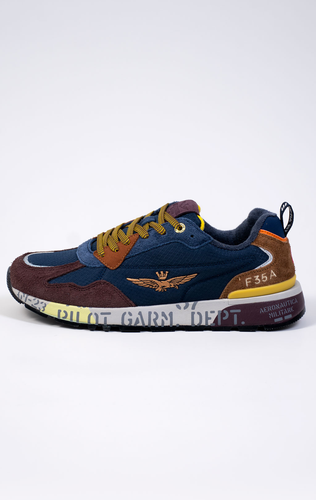 Кроссовки AERONAUTICA MILITARE (SC 0276) замша FW 25/26/CN multicolor blue 