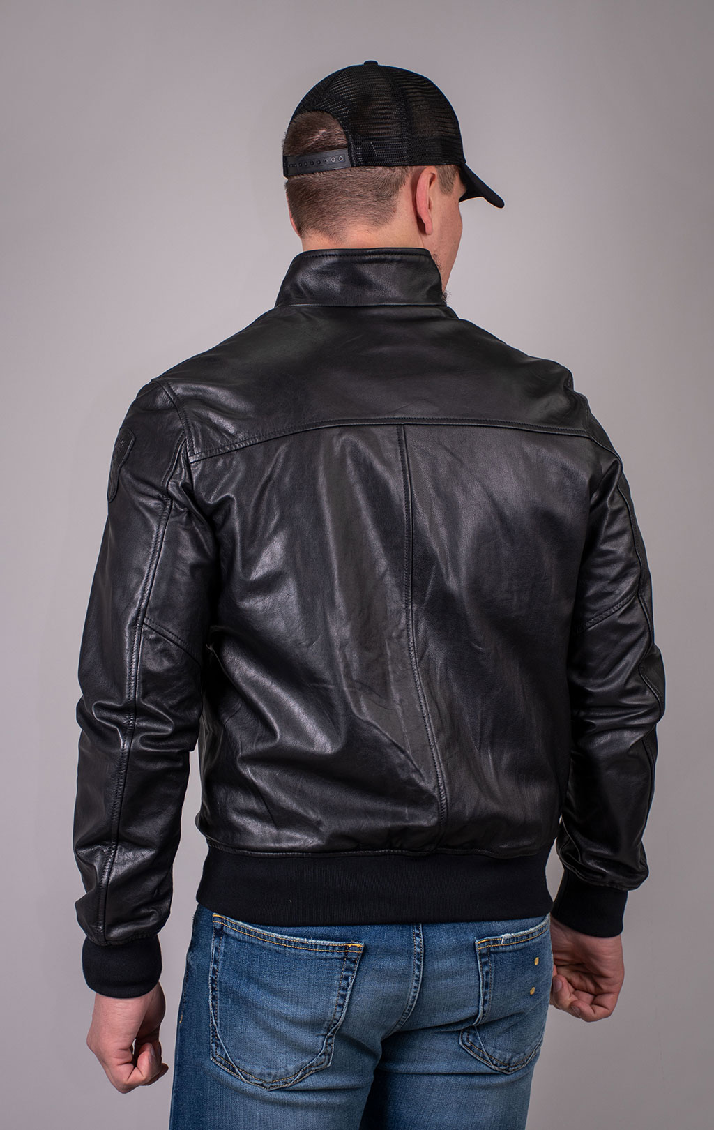 Куртка BLAUER кожа SS 24 m black (LO2417) 