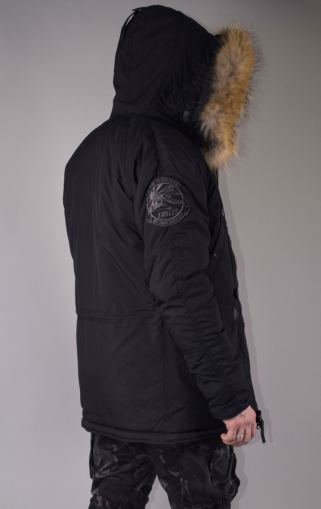 Аляска ALPHA INDUSTRIES EXPLORER big size натур. мех black 