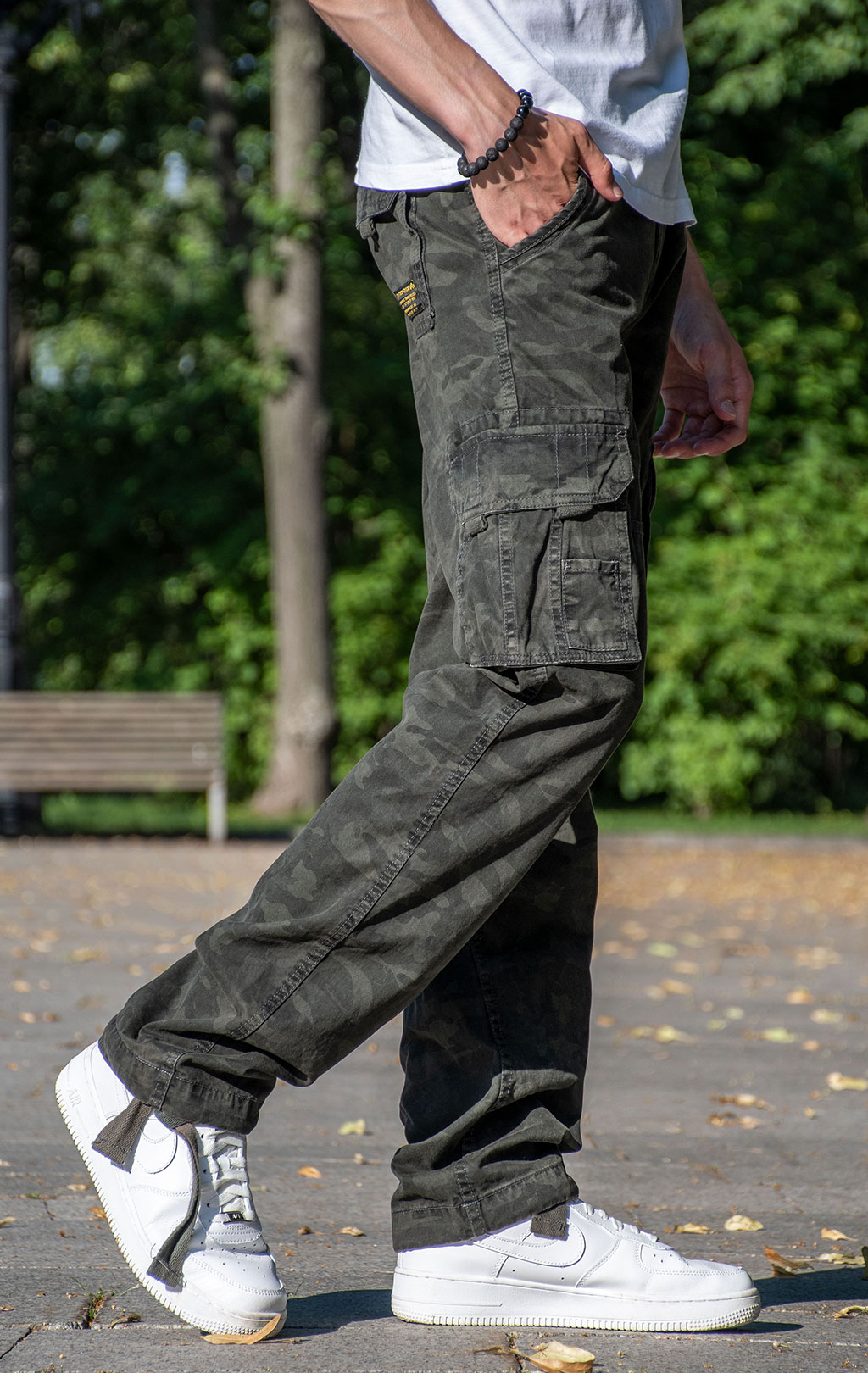 Брюки-карго ALPHA INDUSTRIES JET PANT black camo (#101212) 