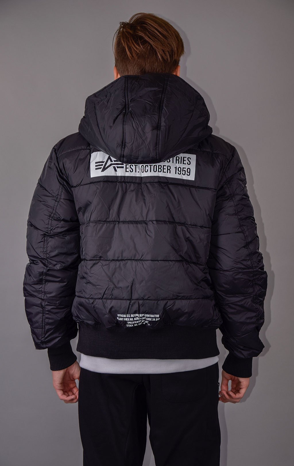 Куртка ALPHA INDUSTRIES HOODED PUFFER FD REV. vintage green 