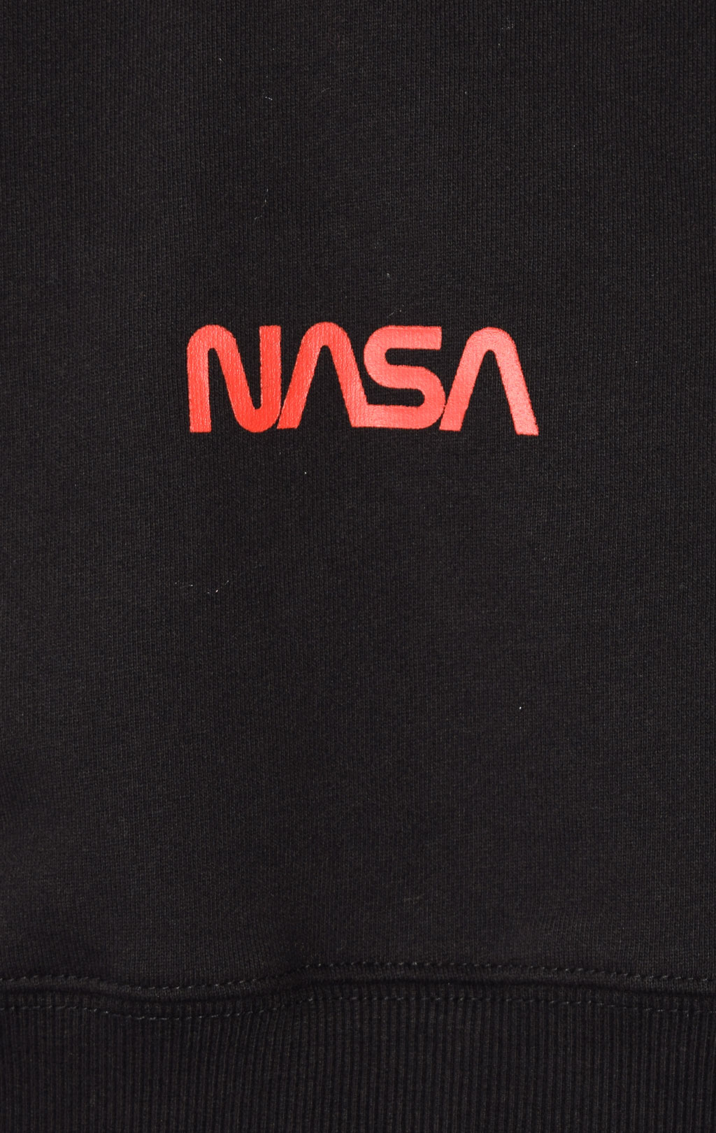 Толстовка ALPHA INDUSTRIES NASA WORM LOGO HOODIE SS 23 black 