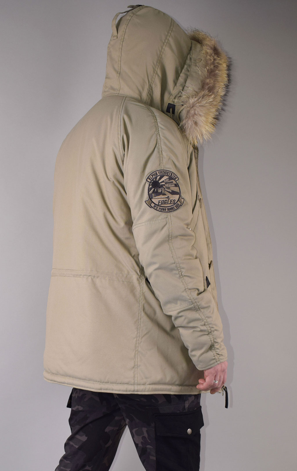 Аляска ALPHA INDUSTRIES EXPLORER big size натур. мех khaki 