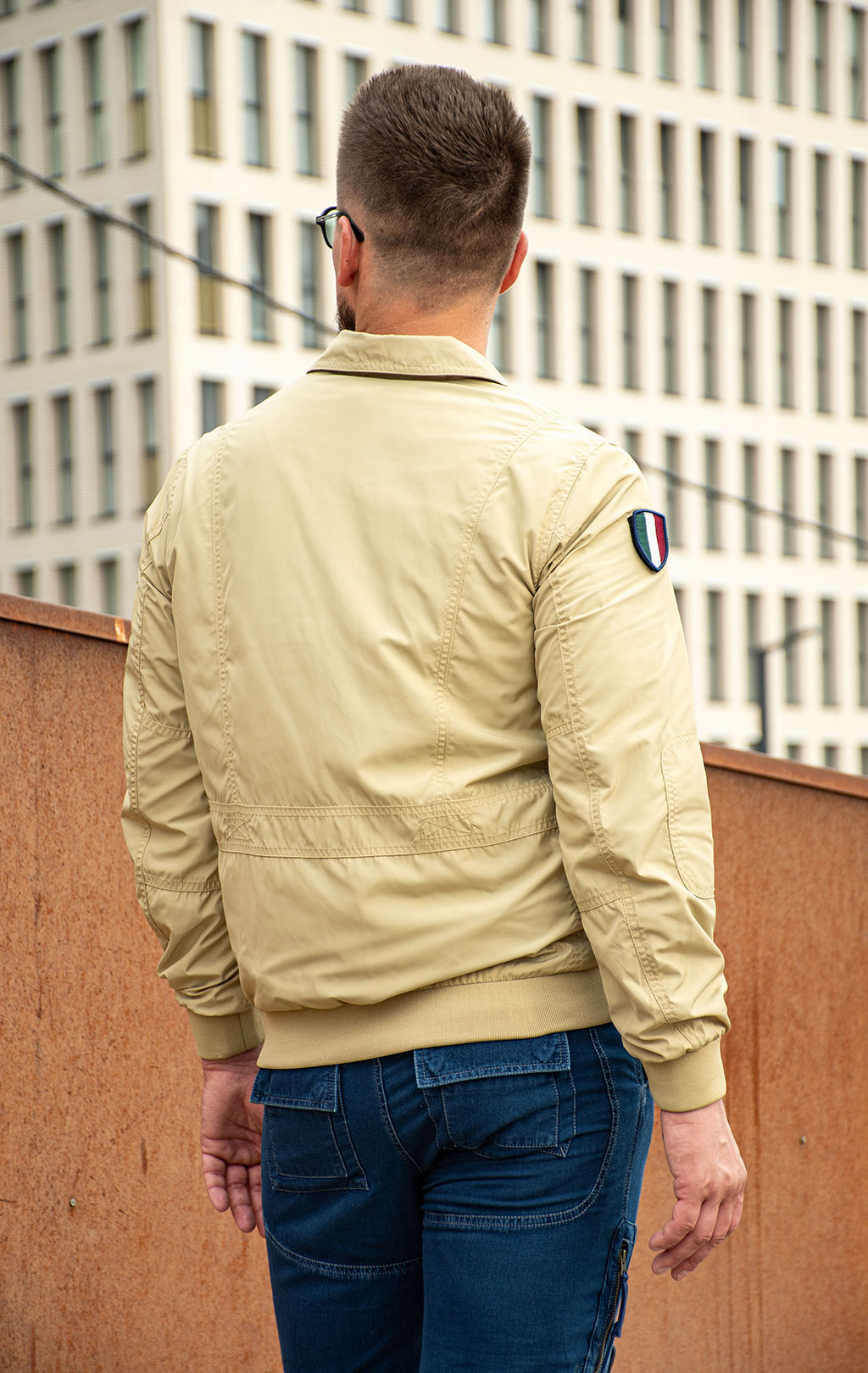 Ветровка-бомбер AERONAUTICA MILITARE SS 25 m/BD antelope beige (AB 2071) 