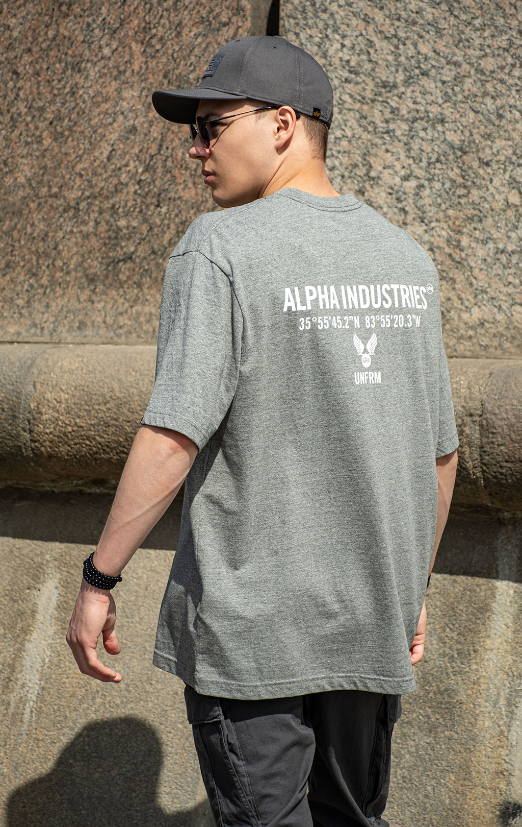 Футболка ALPHA INDUSTRIES UNFRM AIR CAVALRY TEE SS 25 m medium charcoal heather 