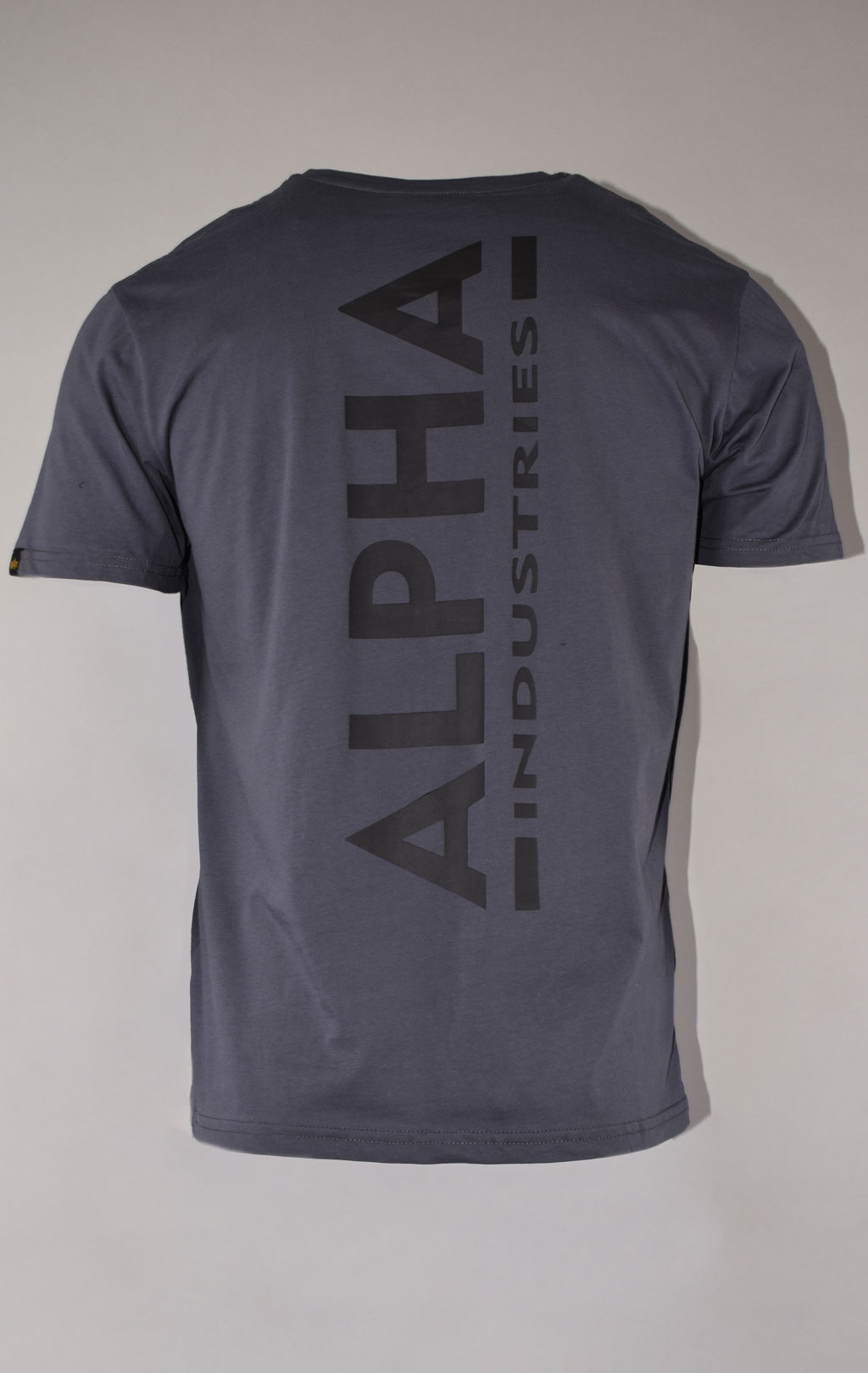 Футболка ALPHA INDUSTRIES BACKPRINT T greyblack/black 