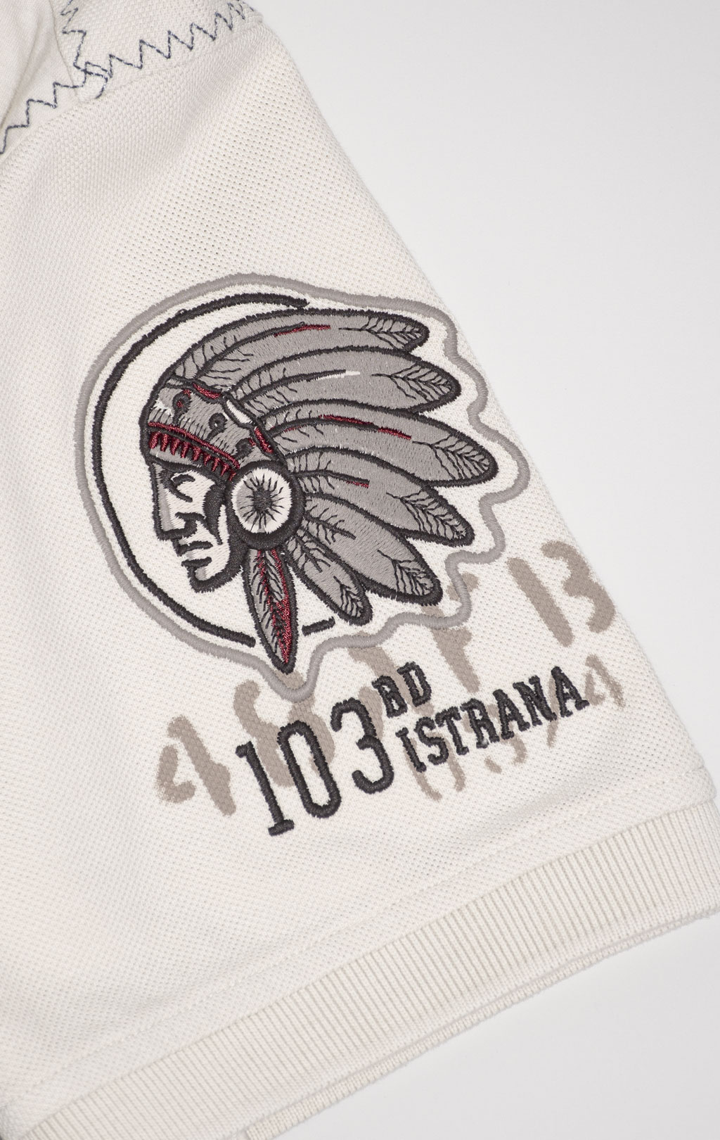 Футболка-поло AERONAUTICA MILITARE INDIAN PRINT SS 24 m/TR dark ice (PO 1781) 