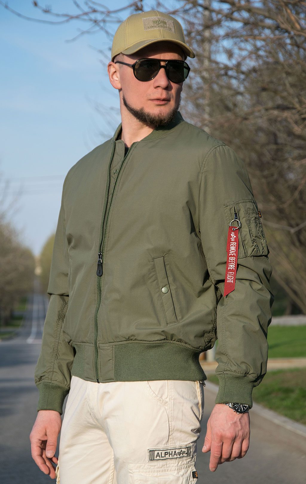 Куртка-бомбер ALPHA INDUSTRIES PRIMALOFT MA-1 sage 