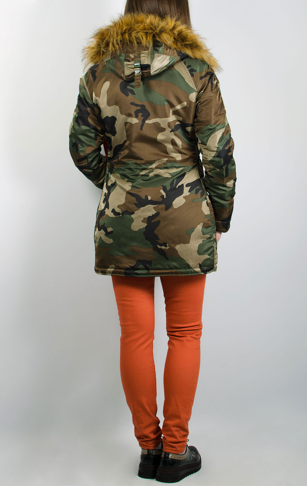 Женская аляска ALPHA INDUSTRIES VF 59 N-3B camo woodland 65 