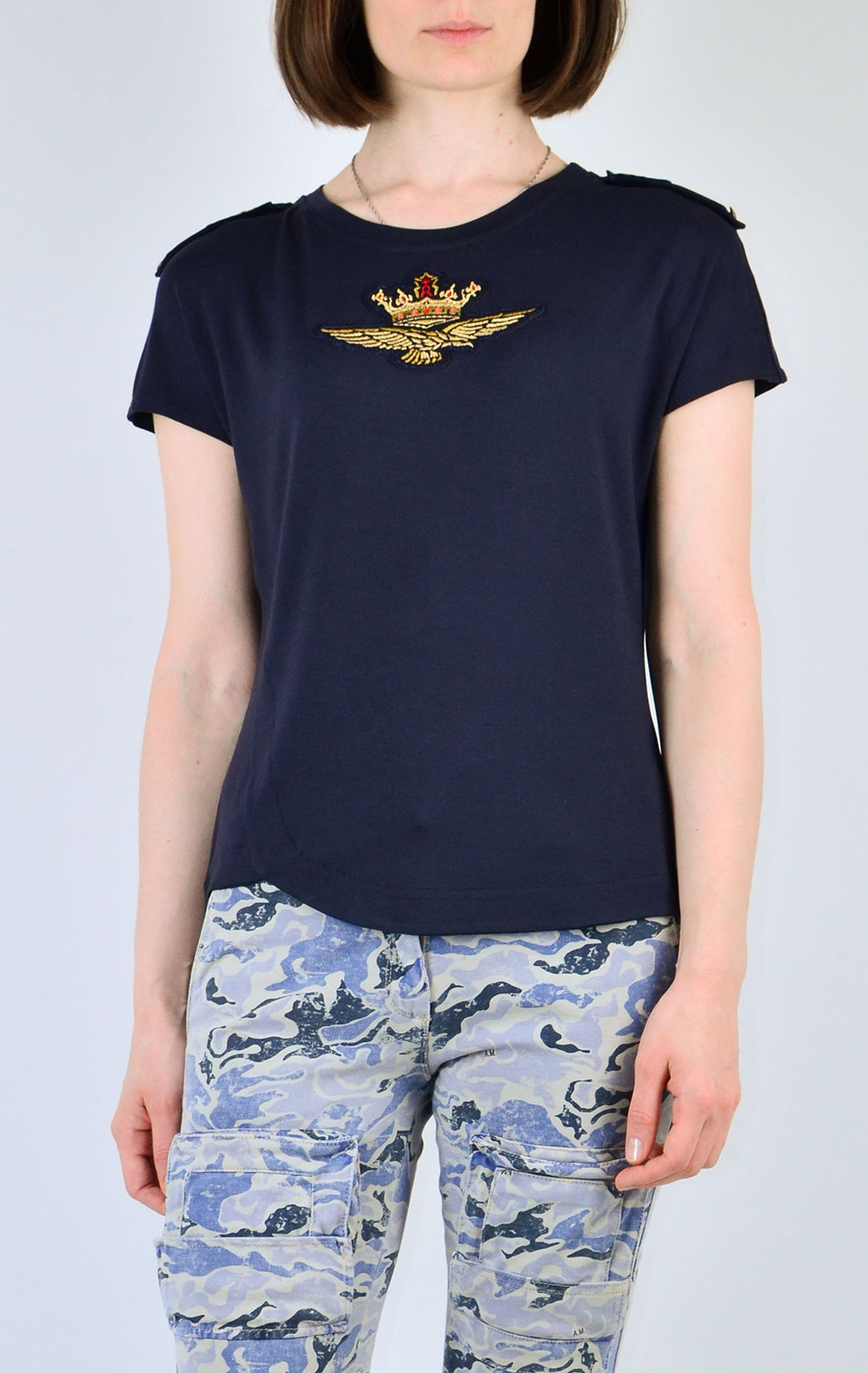 Женская футболка AERONAUTICA MILITARE blue navy (TS 1499) 