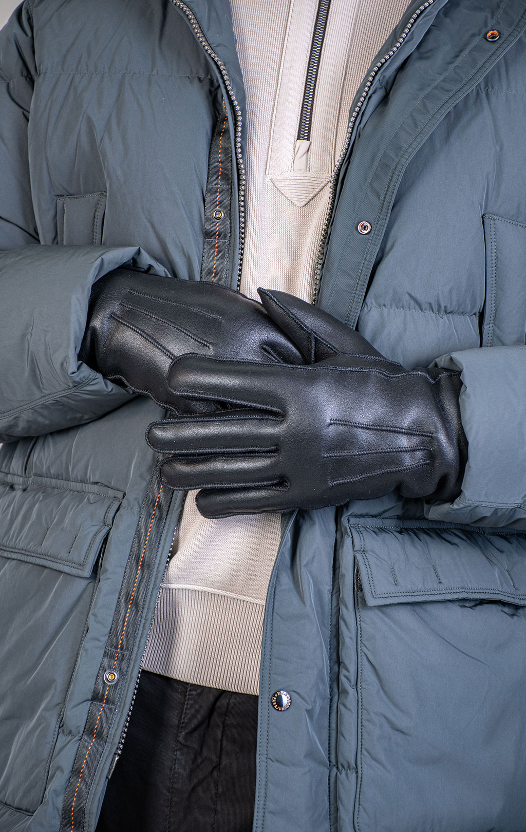 Перчатки PARAJUMPERS SHEARLING GLOVES овчина FW 25/26 black 