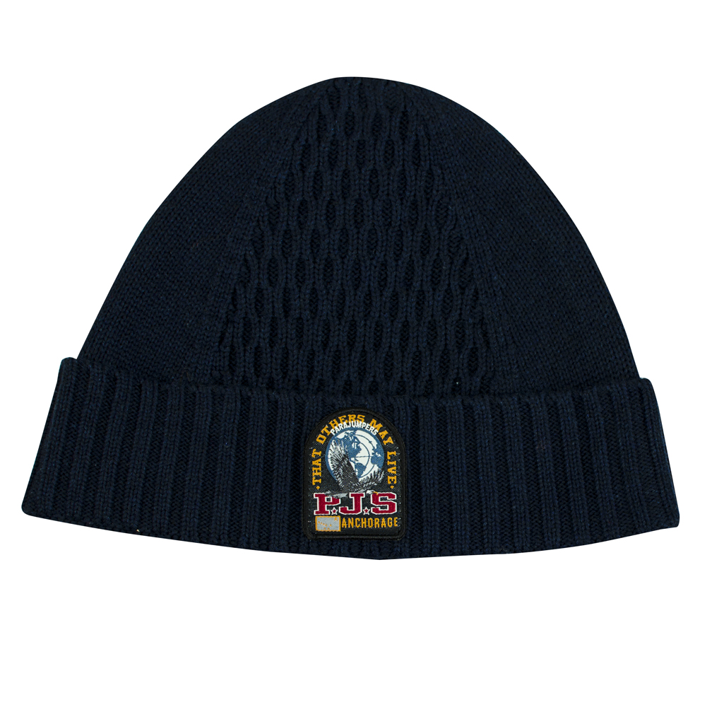 Шапка вязаная PARAJUMPERS WAFFLE HAT navy melange 